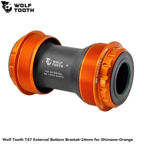 WOLF TOOTH ウルフトゥース Wolf Tooth T47 External Bottom Bracket-24mm for Shimano-Orange