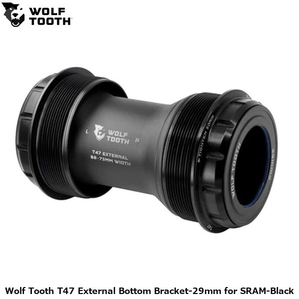WOLF TOOTH ウルフトゥース Wolf Tooth T47 External Bottom Bracket-29mm for SRAM-Black