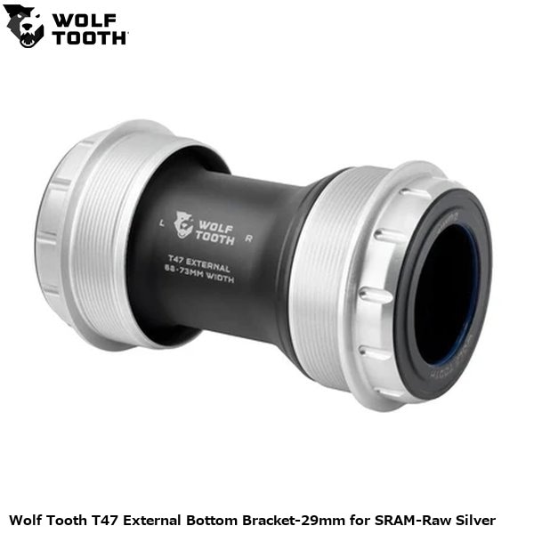 WOLF TOOTH ウルフトゥース Wolf Tooth T47 External Bottom Bracket-29mm for SRAM-Raw Silver