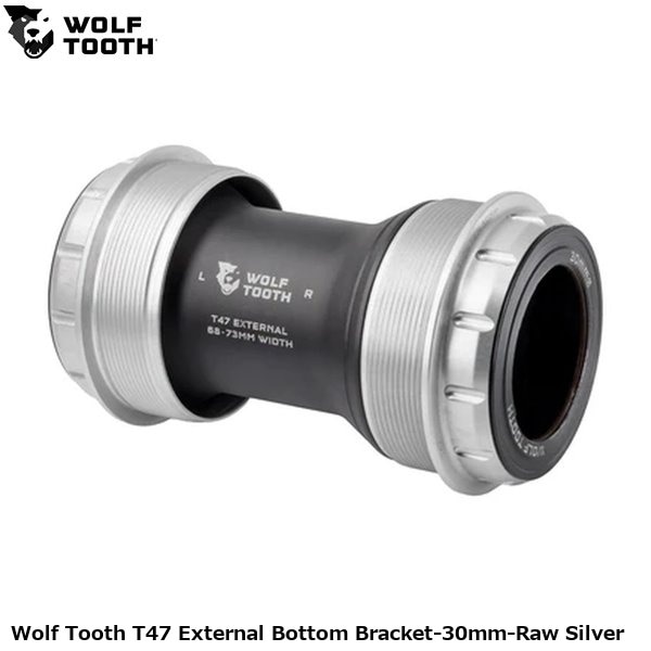 WOLF TOOTH ウルフトゥース Wolf Tooth T47 External Bottom Bracket-30mm-Raw Silver