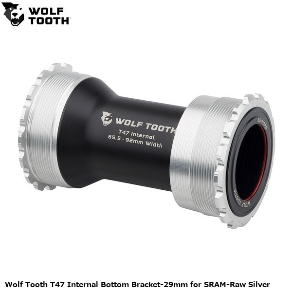 WOLF TOOTH ウルフトゥース Wolf Tooth T47 Internal Bottom Bracket-29mm for SRAM-Raw Silver