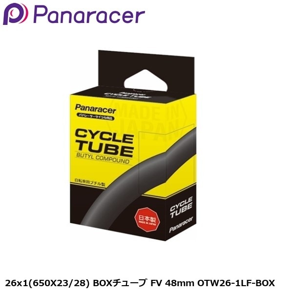 Panaracer パナレーサー 26x1(650X23/28) BOXチューブ FV 48mm OTW26-1LF-BOX
