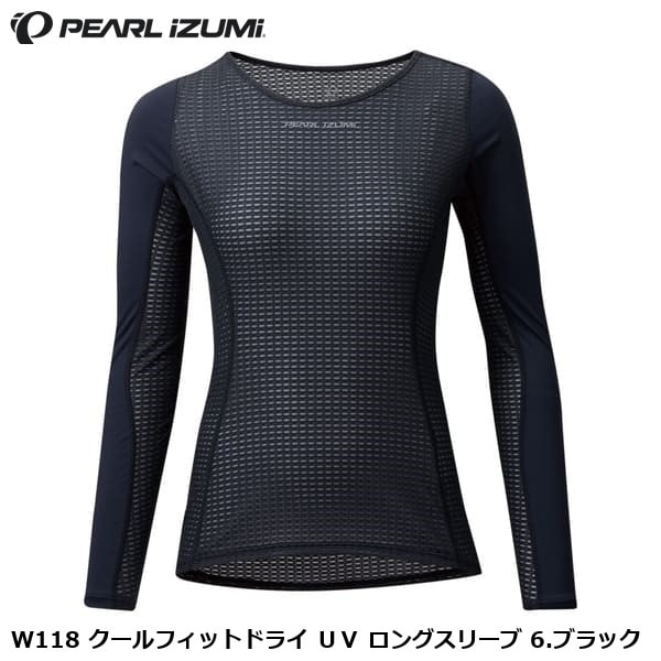 PEARLiZUMi パールイズミ W118 クールフィットドライ UV ロングスリーブ 6.ブラック