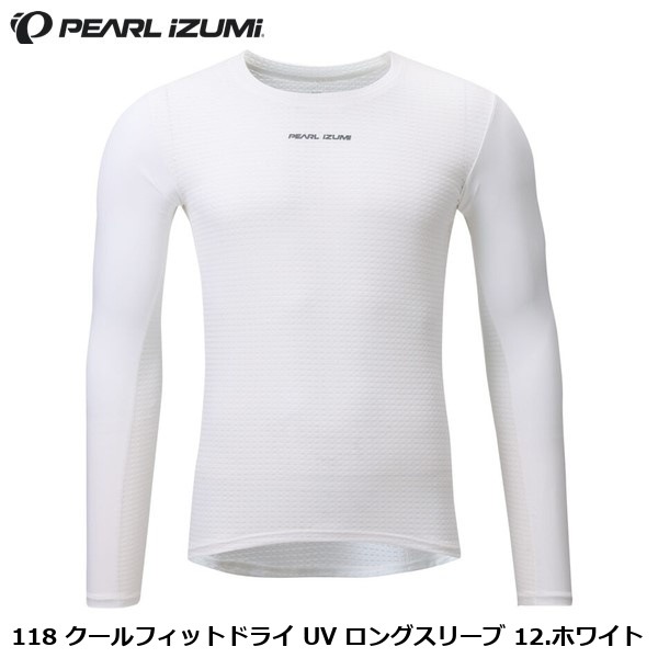 PEARLiZUMi パールイズミ 118 クールフィットドライ UV ロングスリーブ 12.ホワイト