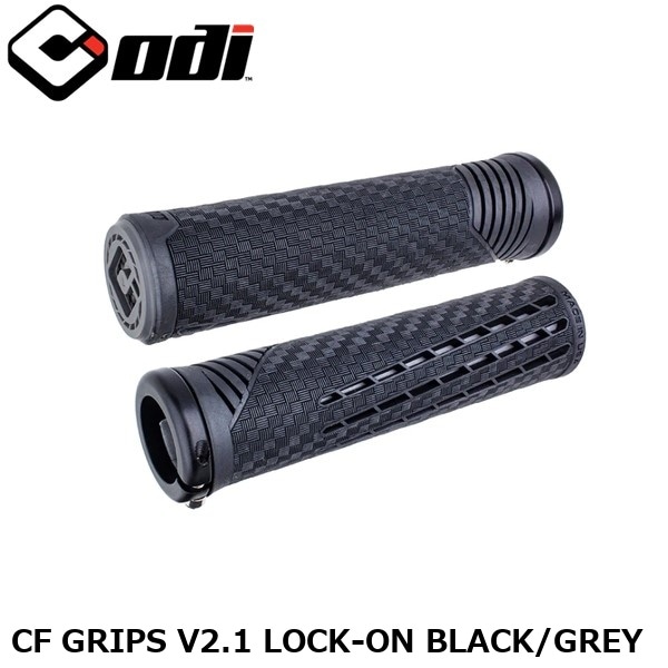 ODI オーディーアイ CF GRIPS V2.1 LOCK-ON BLACK/GREY