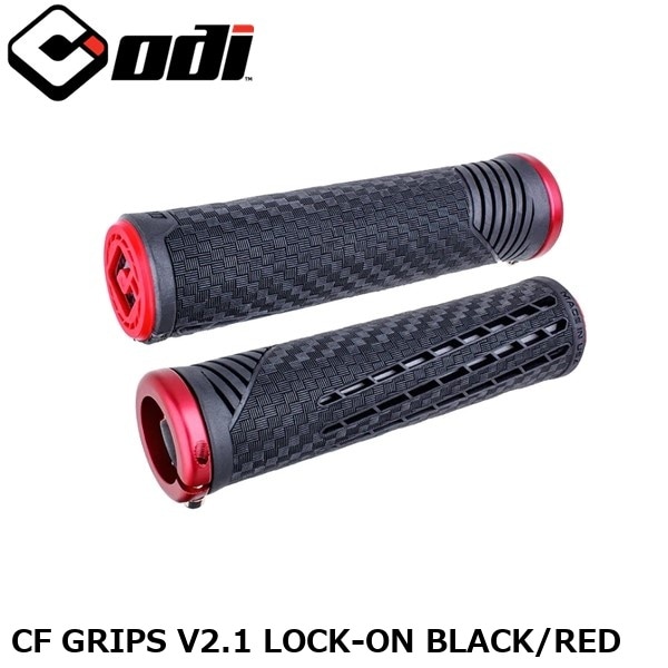 ODI オーディーアイ CF GRIPS V2.1 LOCK-ON BLACK/RED