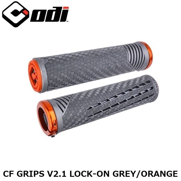 ODI オーディーアイ CF GRIPS V2.1 LOCK-ON GREY/ORANGE