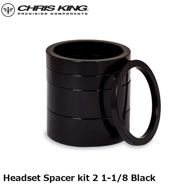 CHRISKING クリスキング Headset Spacer kit 2 1-1/8 Black
