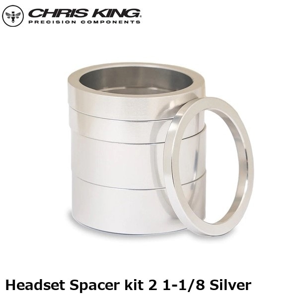 CHRISKING クリスキング Headset Spacer kit 2 1-1/8 Silver