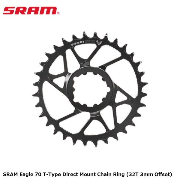 SRAM スラム SRAM Eagle 70 T-Type Direct Mount Chain Ring (32T 3mm Offset)
