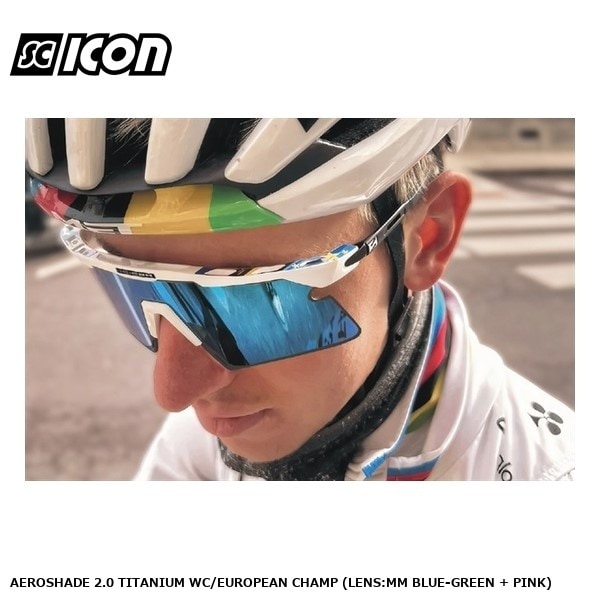 SCICONSPORTS シーコン AEROSHADE 2.0 TITANIUM WC/EUROPEAN CHAMP (LENS:MM BLUE-GREEN + PINK)