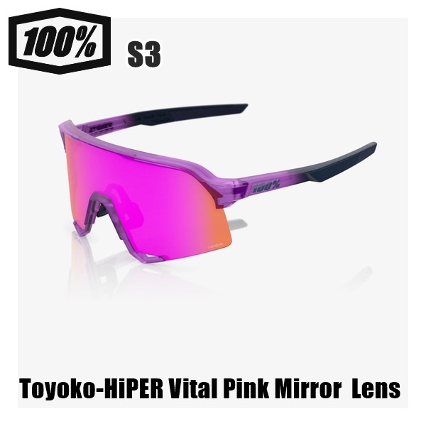 100% ワンハンドレッド S3 Toyoko-HiPER Vital Pink Mirror Lens | 100