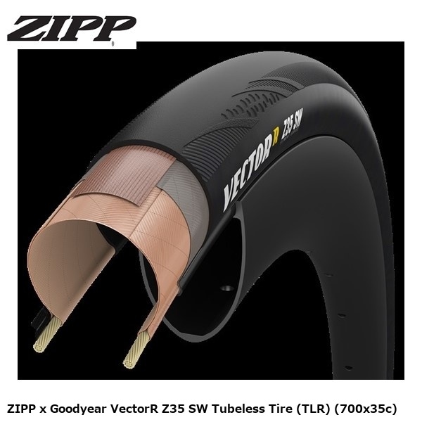 ZIPP ジップ ZIPP x Goodyear VectorR Z35 SW Tubeless Tire (TLR) (700x35c)