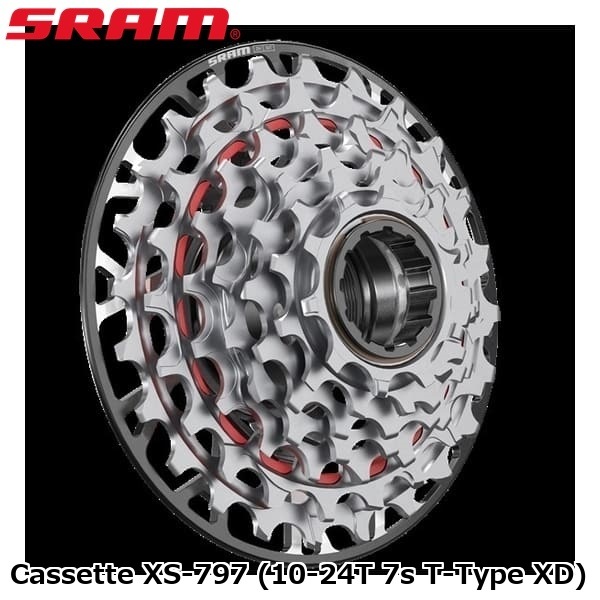 SRAM スラム Cassette XS-797 (10-24T 7s T-Type XD)