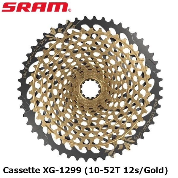 SRAM スラム Cassette XG-1299 (10-52T 12s/Gold)