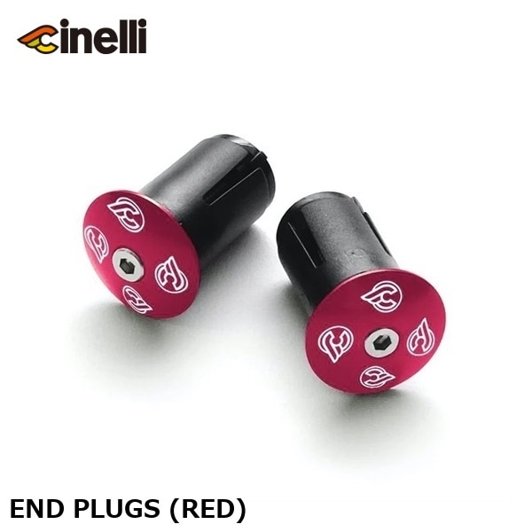cinelli チネリ END PLUGS (RED)