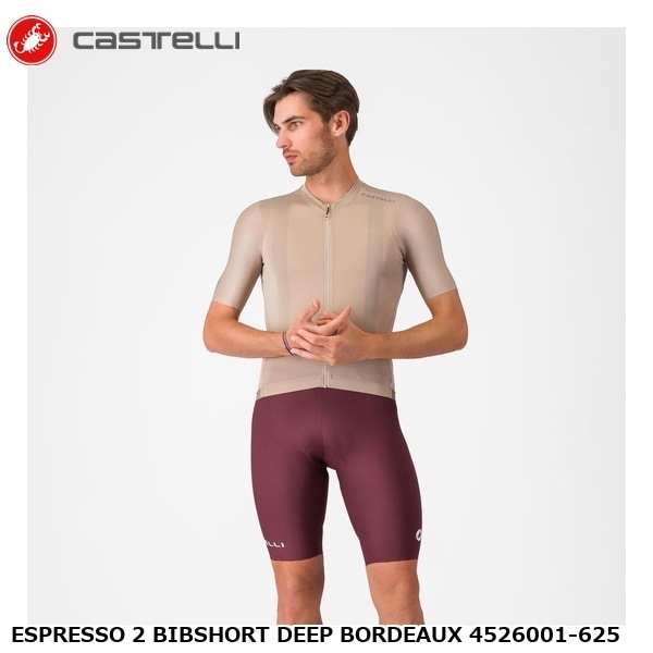 CASTELLI カステリ ESPRESSO 2 BIBSHORT DEEP BORDEAUX 4526001-625