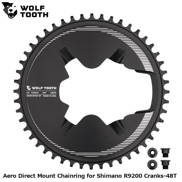 WOLF TOOTH ウルフトゥース Aero Direct Mount Chainring for Shimano R9200 Cranks-48T