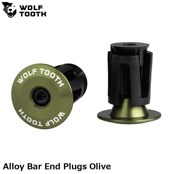 WOLF TOOTH ウルフトゥース Alloy Bar End Plugs Olive