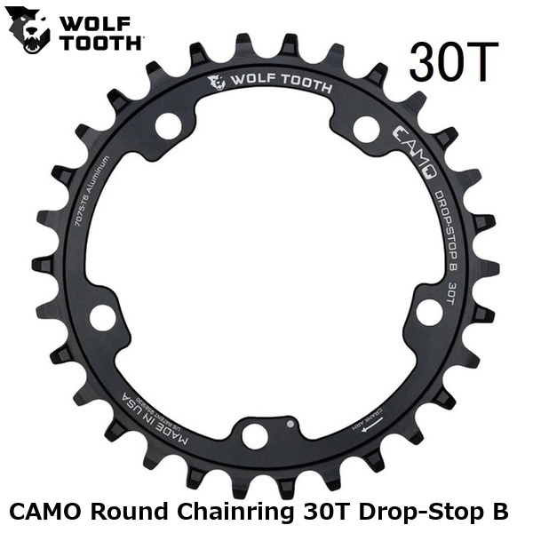 WOLF TOOTH ウルフトゥース CAMO Round Chainring 30T Drop-Stop B