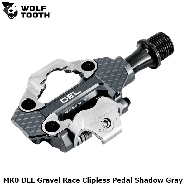 WOLF TOOTH ウルフトゥース MK0 DEL Gravel Race Clipless Pedal Shadow Gray
