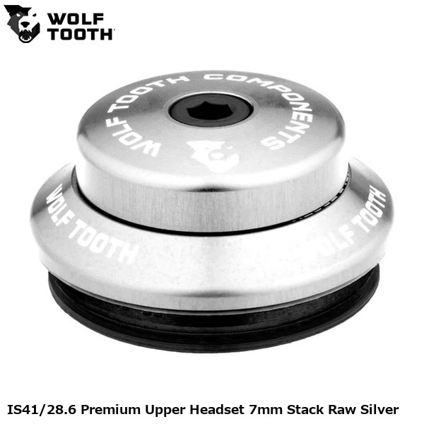 WOLF TOOTH ウルフトゥース IS41/28.6 Premium Upper Headset 7mm Stack Raw Silver