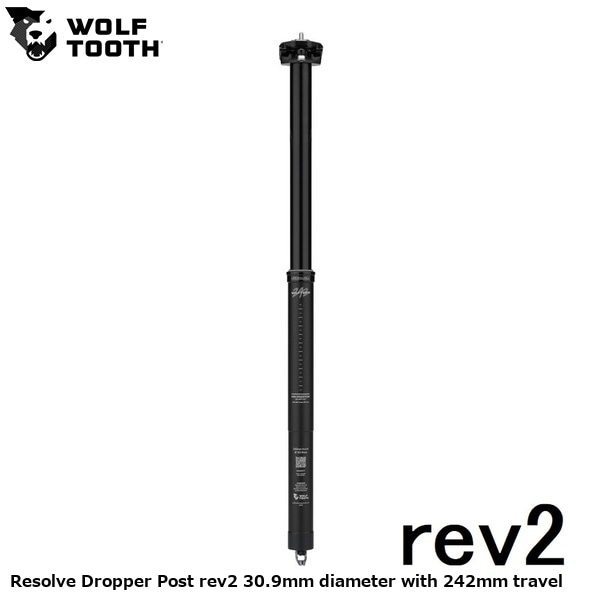 WOLF TOOTH ウルフトゥース Resolve Dropper Post rev2 30.9mm diameter with 242mm travel