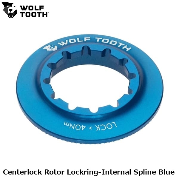 WOLF TOOTH ウルフトゥース Centerlock Rotor Lockring-Internal Spline Blue