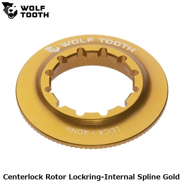 WOLF TOOTH ウルフトゥース Centerlock Rotor Lockring-Internal Spline Gold