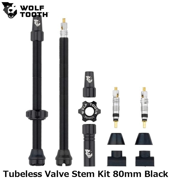 WOLF TOOTH ウルフトゥース Tubeless Valve Stem Kit 80mm Black
