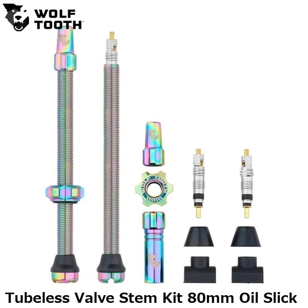 WOLF TOOTH ウルフトゥース Tubeless Valve Stem Kit 80mm Oil Slick
