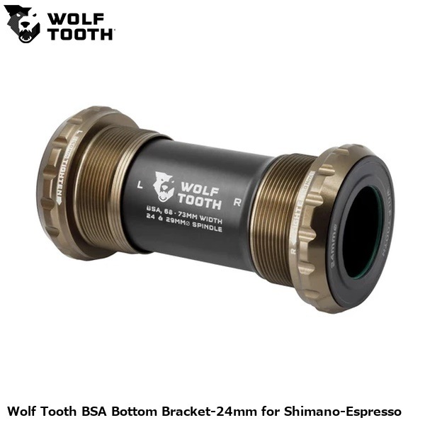 WOLF TOOTH ウルフトゥース Wolf Tooth BSA Bottom Bracket-24mm for Shimano-Espresso