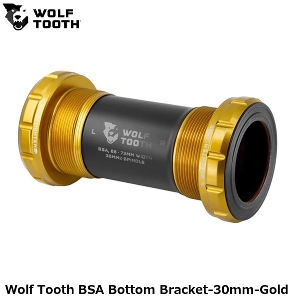 WOLF TOOTH ウルフトゥース Wolf Tooth BSA Bottom Bracket-30mm-Gold