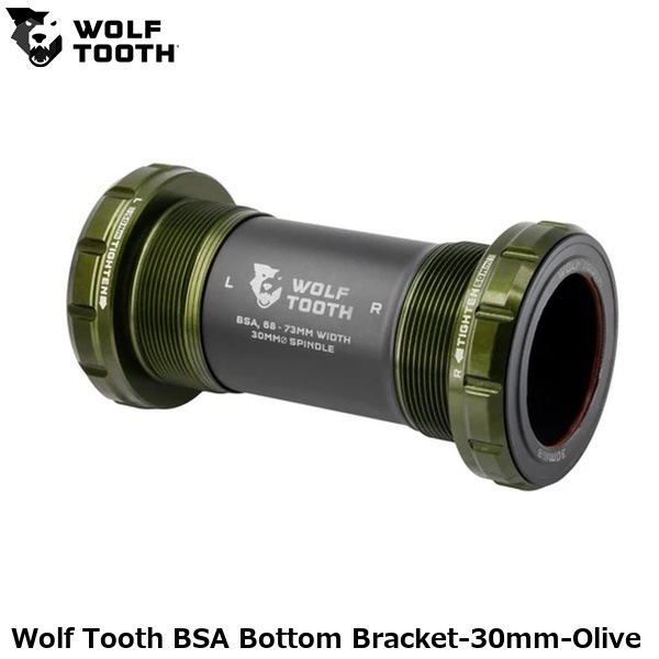 WOLF TOOTH ウルフトゥース Wolf Tooth BSA Bottom Bracket-30mm-Olive