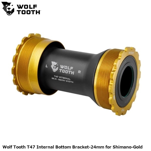WOLF TOOTH ウルフトゥース Wolf Tooth T47 Internal Bottom Bracket-24mm for Shimano-Gold