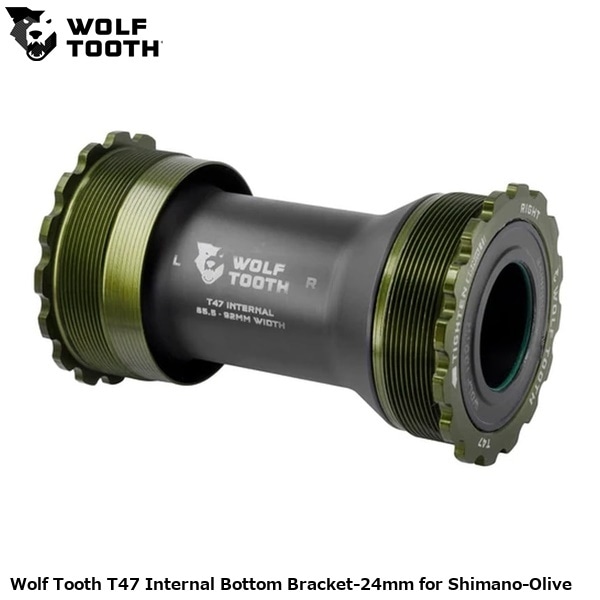 WOLF TOOTH ウルフトゥース Wolf Tooth T47 Internal Bottom Bracket-24mm for Shimano-Olive