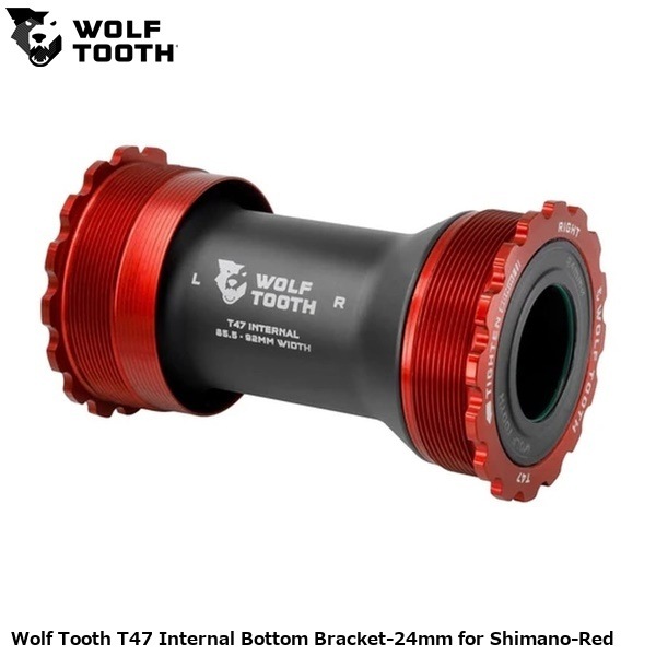 WOLF TOOTH ウルフトゥース Wolf Tooth T47 Internal Bottom Bracket-24mm for Shimano-Red