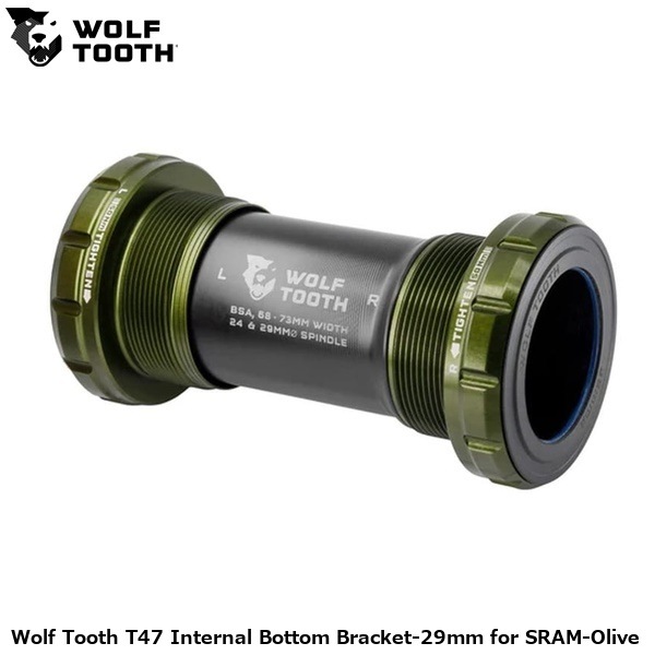 WOLF TOOTH ウルフトゥース Wolf Tooth T47 Internal Bottom Bracket-29mm for SRAM-Olive