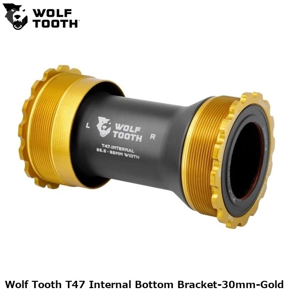 WOLF TOOTH ウルフトゥース Wolf Tooth T47 Internal Bottom Bracket-30mm-Gold