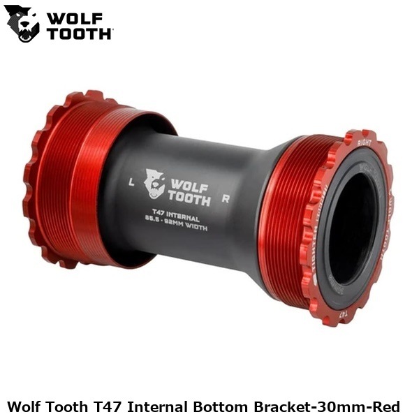 WOLF TOOTH ウルフトゥース Wolf Tooth T47 Internal Bottom Bracket-30mm-Red
