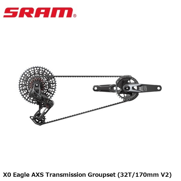 SRAM スラム X0 Eagle AXS Transmission Groupset (32T/170mm V2)