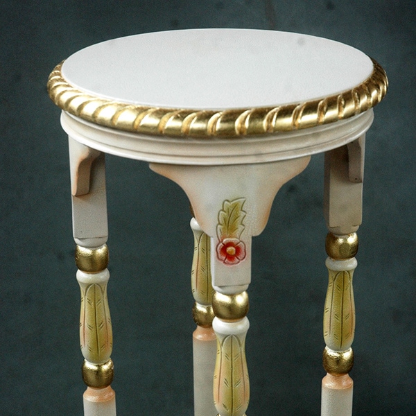 【美品】アンティーク　ロココ調　花台 ロココ調 rococo 花台 m001 マホガニー材使用|アンティーク調家具