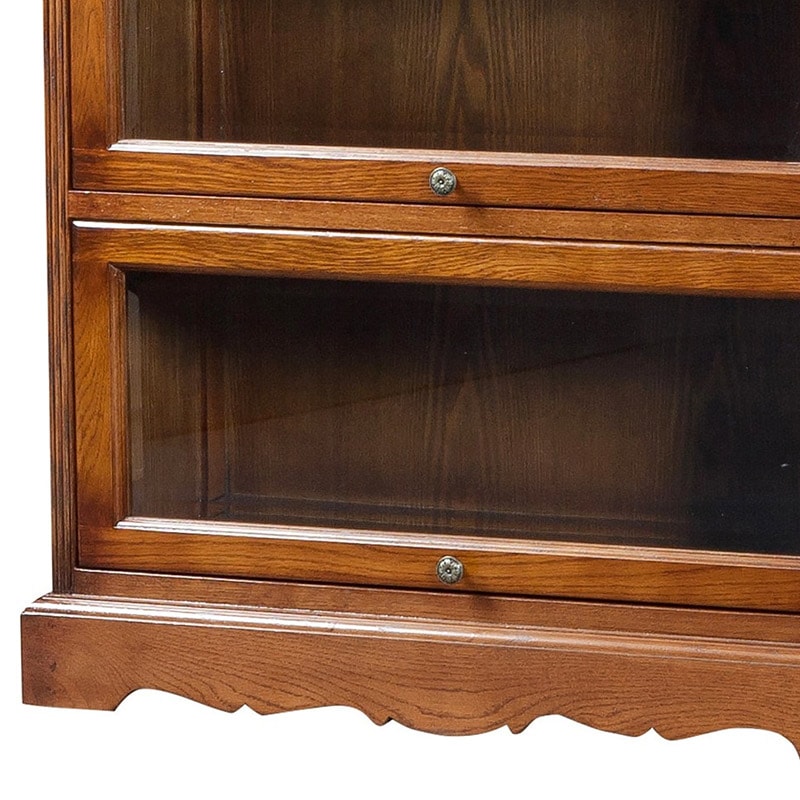 英国調 クラシック家具 ガラス扉付きフリーボックス H154cm オーク材使用 英国調 クラシック家具 ガラス扉付きフリーボックス