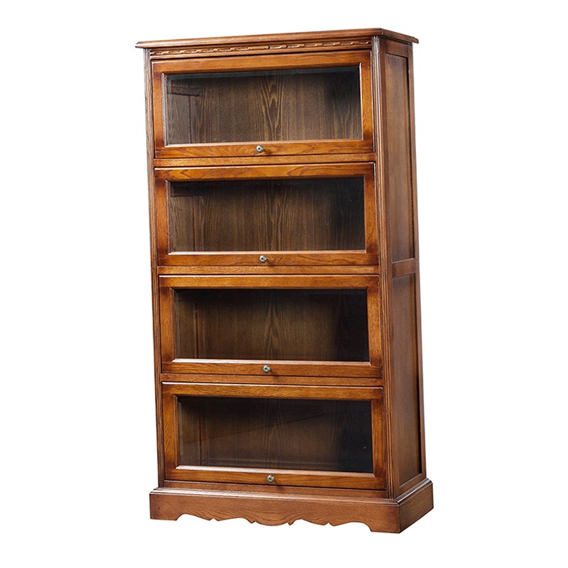 英国調 クラシック家具 ガラス扉付きフリーボックス H154cm オーク材使用 英国調 クラシック家具 ガラス扉付きフリーボックス