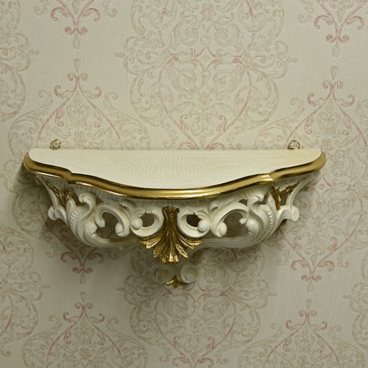 イタリア製 アンティーク調 壁掛けコンソール|アンティーク調家具