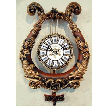 アンティーク 振り子時計 壁掛振り子時計：ハープ|アンティーク調家具、輸入家具、ロココ調家具