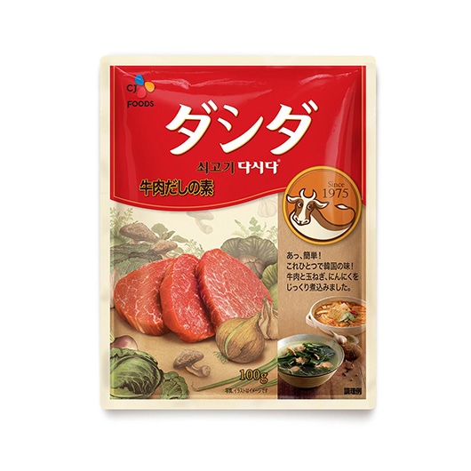 【韓国定番調味料】牛肉ダシダ100ｇ～韓国料理、チゲや炒め物や煮込み料理に～