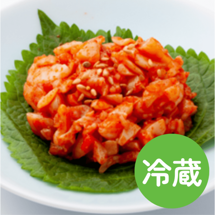つぶ貝キムチ　150ｇ【冷蔵】（冷凍商品と同梱不可）