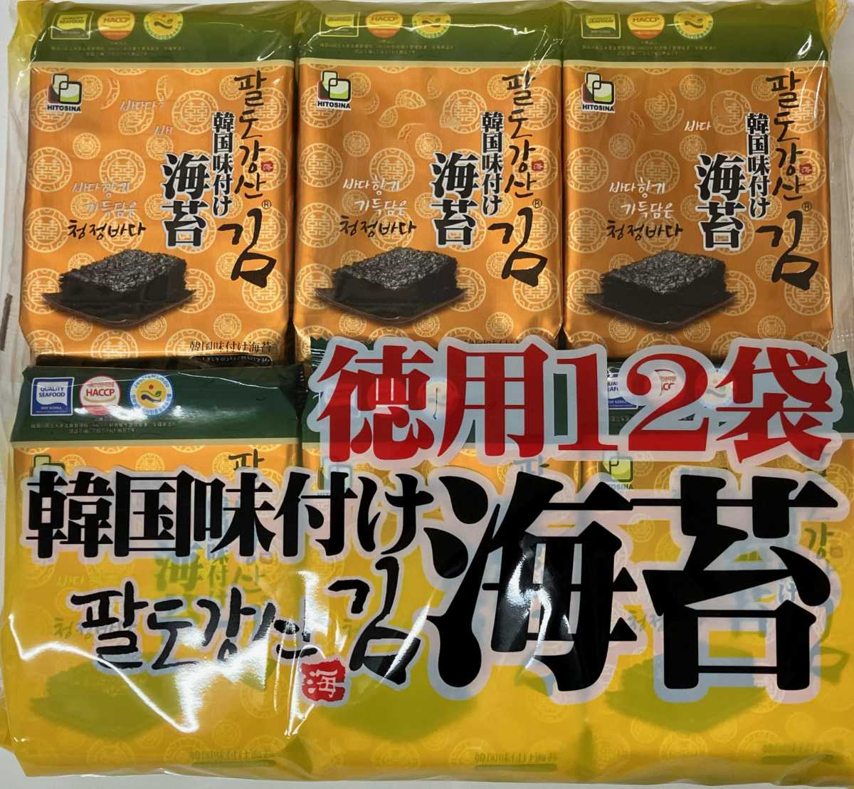 【得用】韓国味付のり　12P　（冷凍商品と同梱不可）