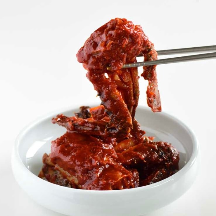 【今季販売終了】お得♪手仕込み渡り蟹のキムチ　ケジャン　（※冷凍商品）